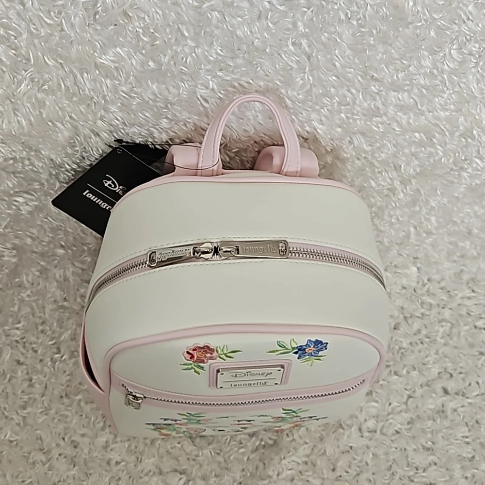 NWT Loungefly Aristocats embroidered floral mini backpack - Picture 6 of 12